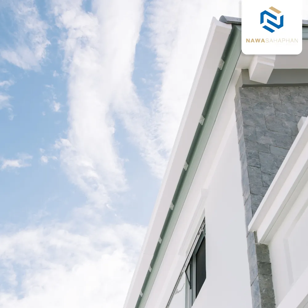 รางน้ำฝน ไวนิล SCG Smart 3ม. สีขาว