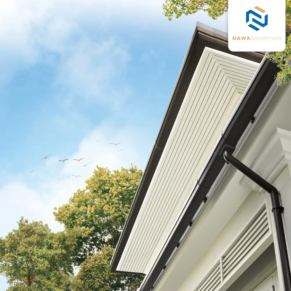 รางน้ำฝน ไวนิล SCG Smart 3ม. สีน้ำตาล